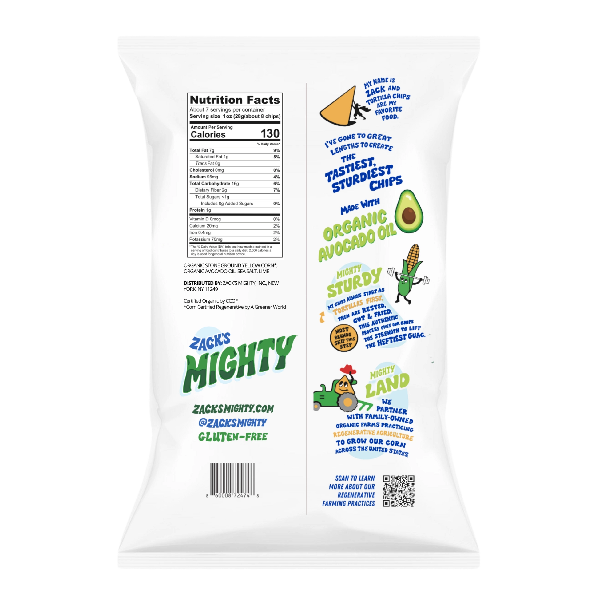 Back of the Sea Salt Tortilla Chips bag
